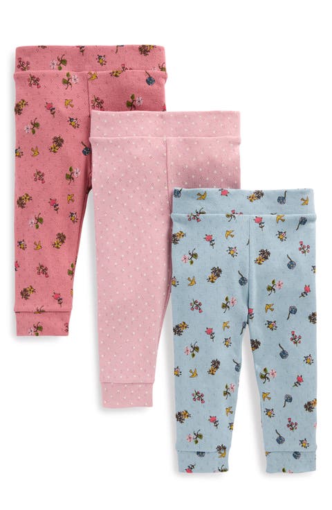 Kids' 3-Pack Pointelle Leggings
