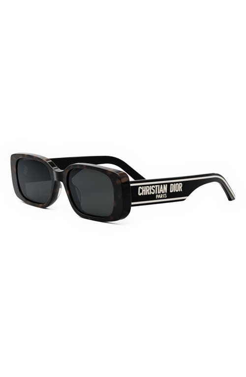 Dior Wil 53mm Polarized Geometric Sunglasses In Black