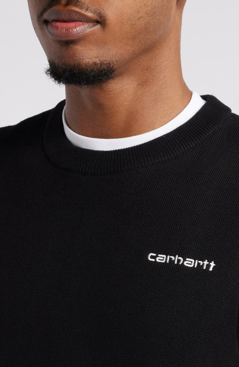 Carhartt Work In Progress Logo Embroidered Cotton Sweater Vest, Alternate, color, 
