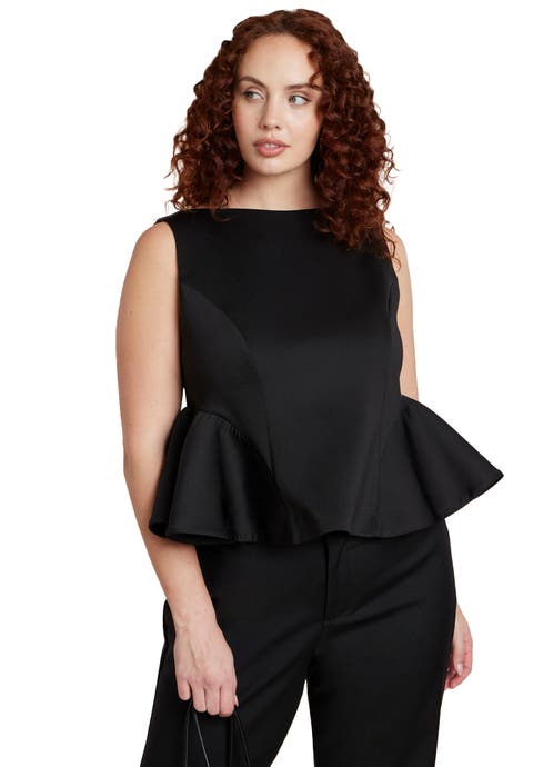 Flared Peplum Top (Plus)