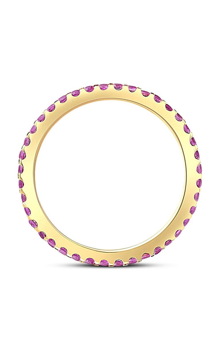 Bliss Diamond 3/4Ct Pink Sapphire Stackable Ring Wedding Band 10k Gold, Alternate, color, 