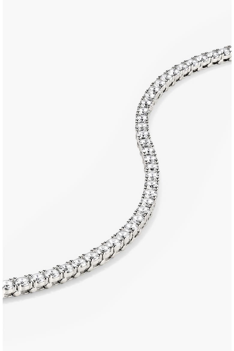 Lab Grown Sapphire Tennis Bracelet, Alternate, color, Sterling Silver