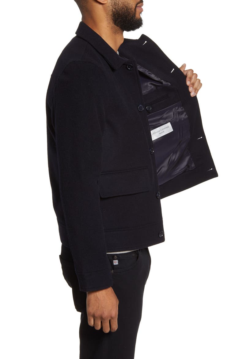 Wool & Cashmere Bomber Jacket, Alternate, color, NAVY