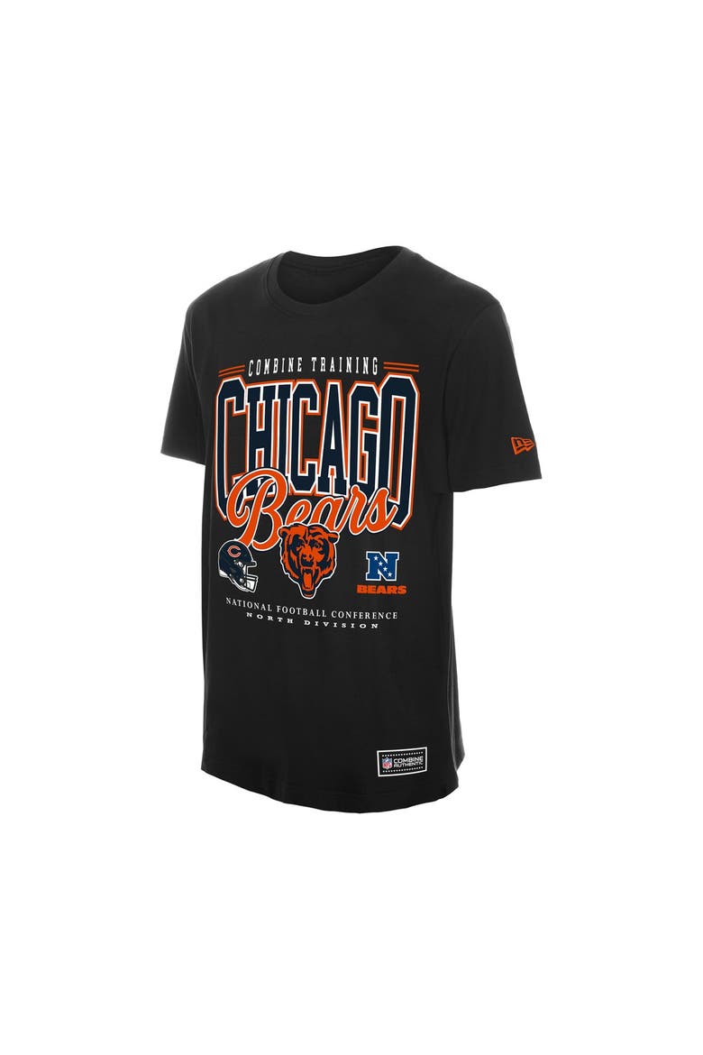 Men's New Era Black Chicago Bears Combine Authentic T-Shirt, Alternate, color, Black