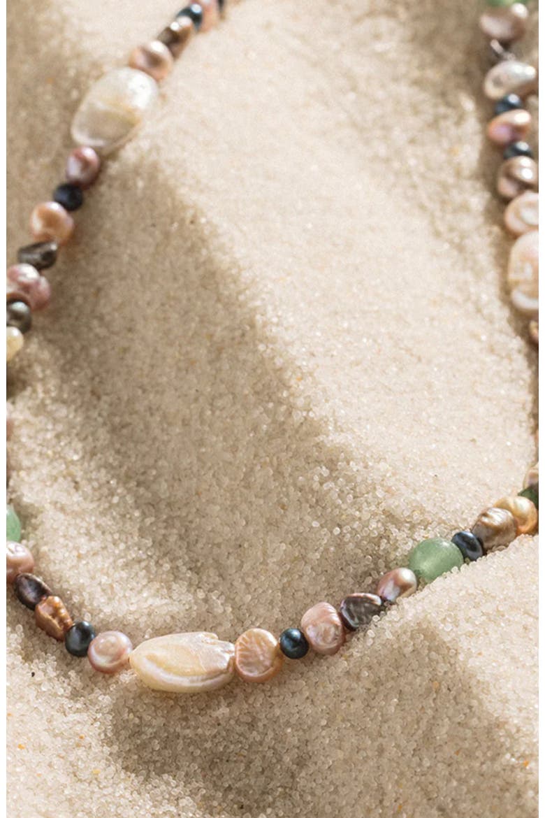 Low Tide Pearl Necklace, Alternate, color, Gold Vermeil