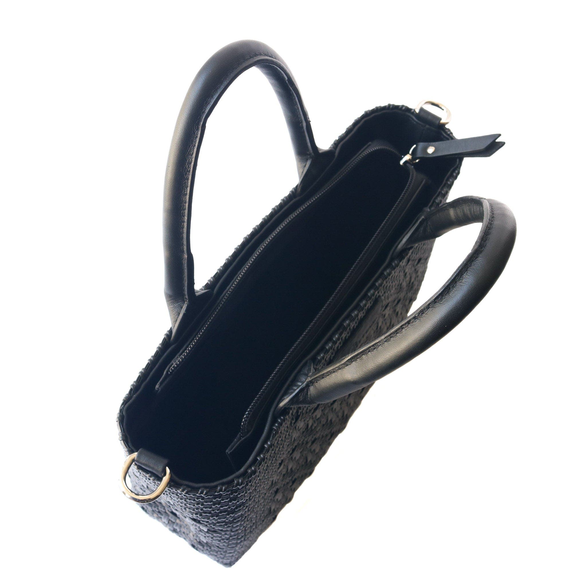 Tin Marin Small Woven Crossbody Bag, Alternate, color, Black