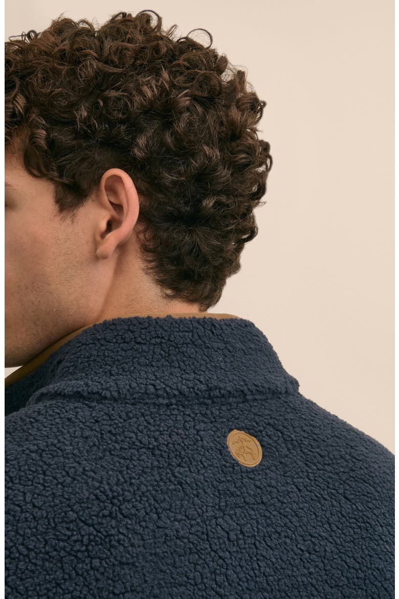 Teddy Fleece Full Zip Jacket, Alternate, color, NAVY HEATHER