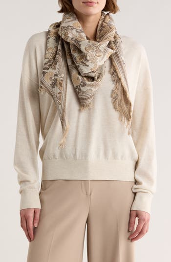 Vince Camuto Floral Jacquard Triangle Scarf | Nordstromrack