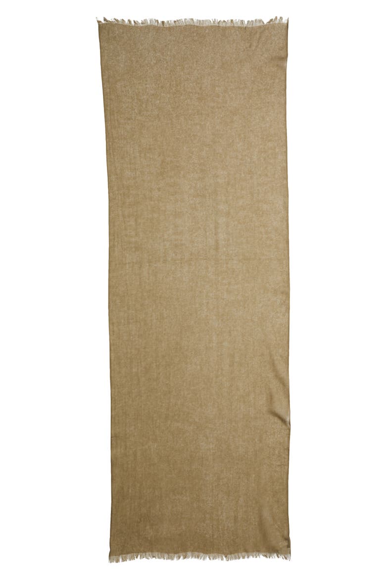 Textured Cashmere Scarf, Alternate, color, OLIVE COVERT