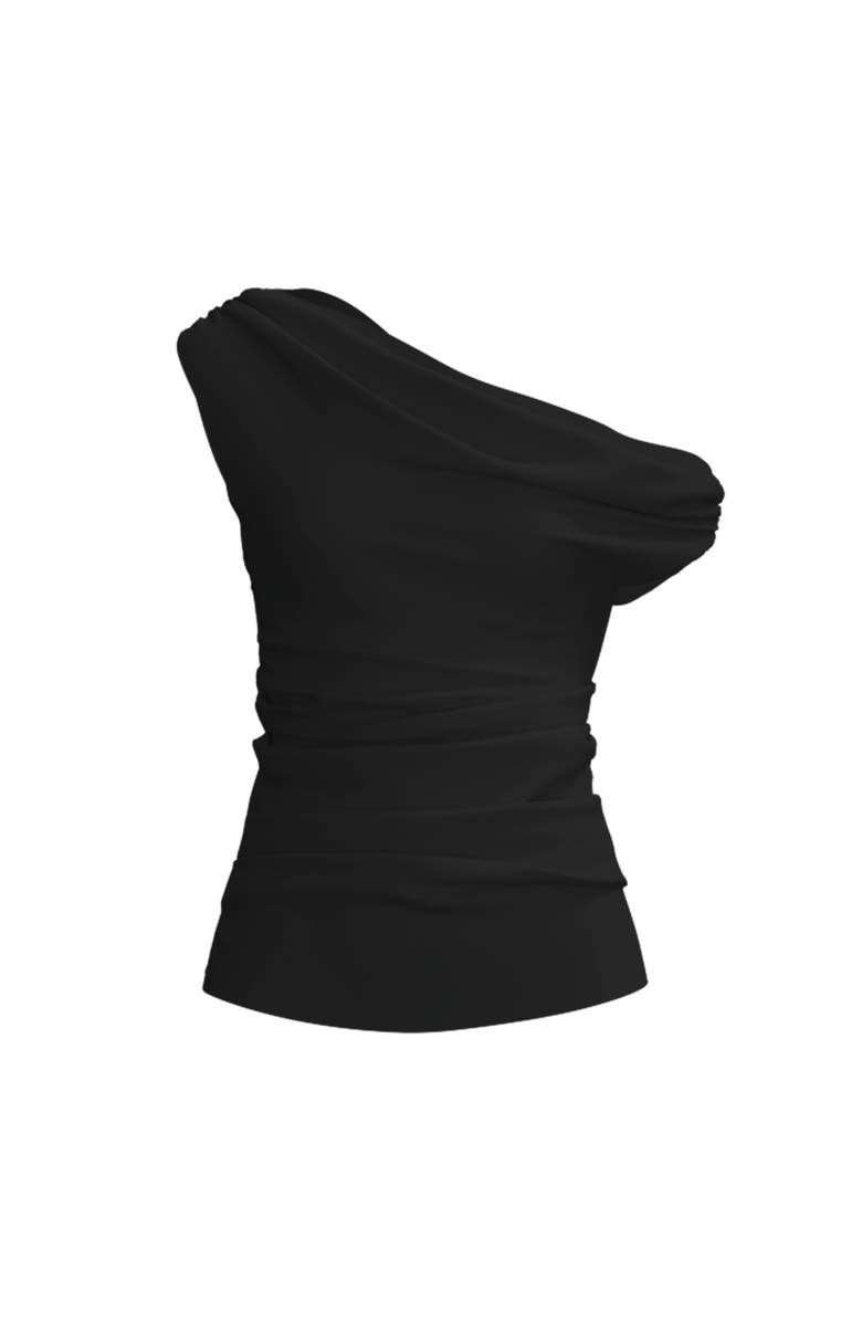 DIARRABLU Fsc<sup>®</sup> Viscose Alba One-Shoulder Top, Alternate, color, Solid Noir