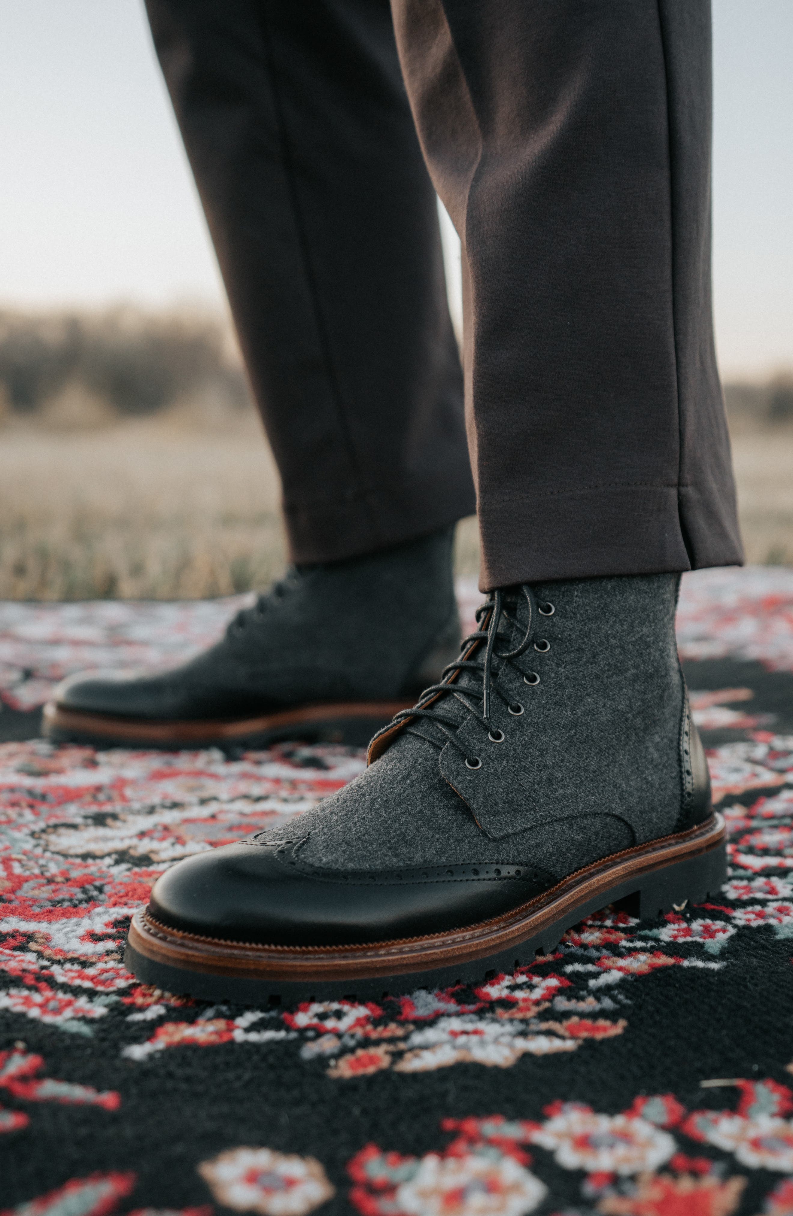 TAFT Livingston Wingtip Oxford Boot, Alternate, color, 