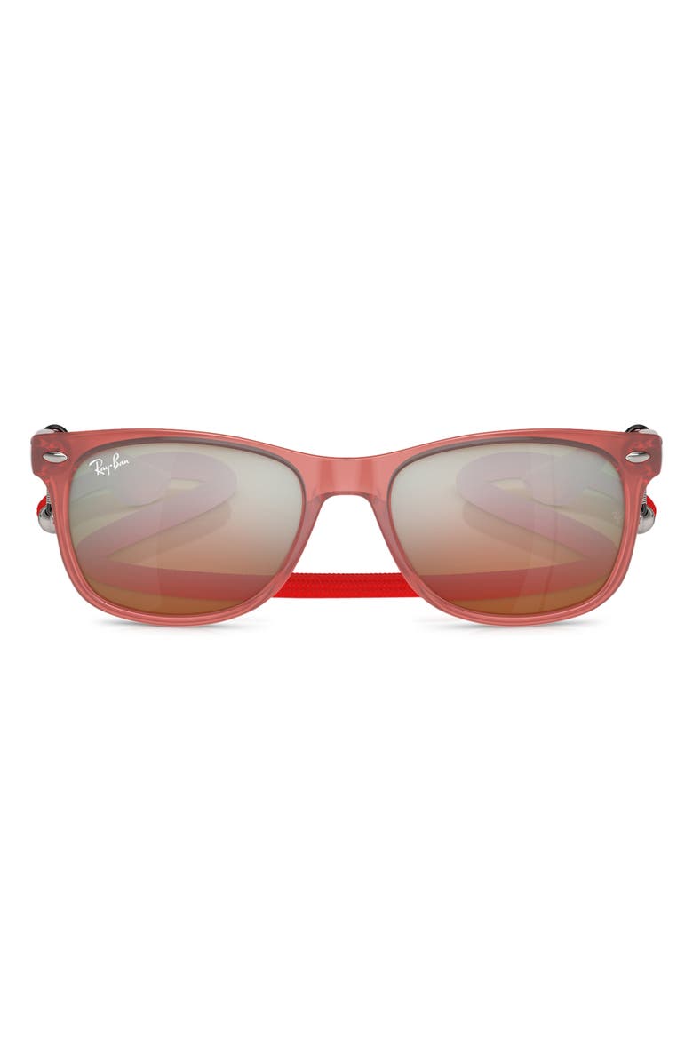 Ray-Ban Kids' Junior Wayfarer 47mm Gradient Square Sunglasses, Main, color, Opal Red