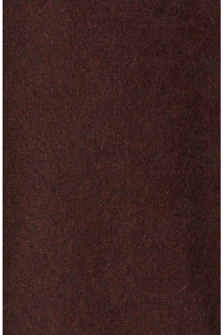 Loulou Studio Oversized Wool Blend Polo Sweater, Alternate, color, CHOCOLATE