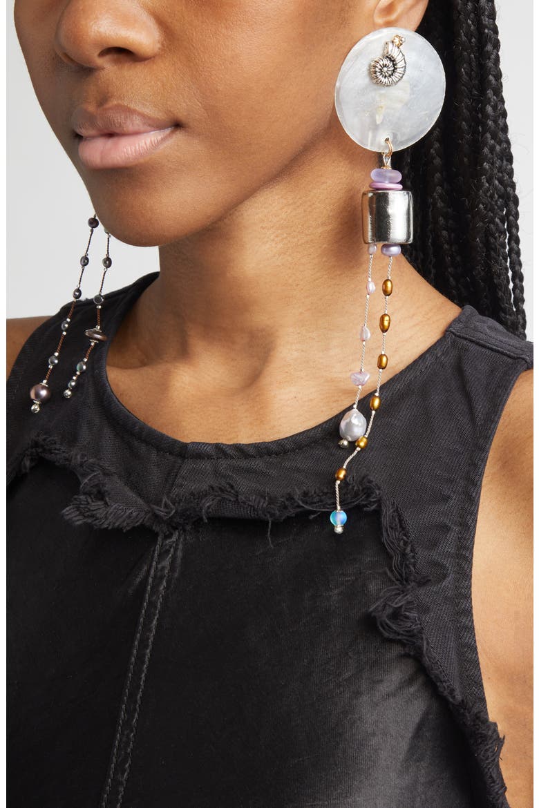 Sanctuary Mismatched Drop Earrings, Alternate, color, FATE