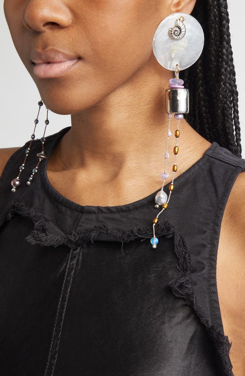 Isshi Sanctuary Mismatched Drop Earrings, Alternate, color, Fate