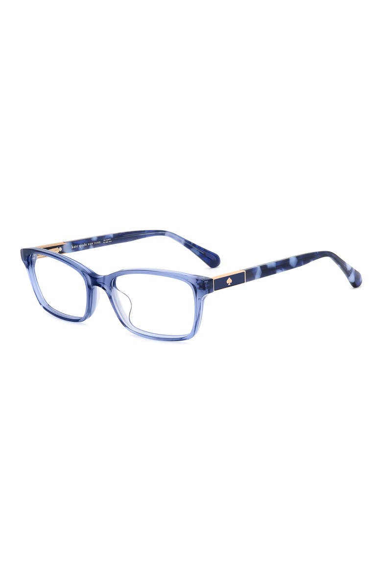 jackeline 52mm rectangular optical glasses, Alternate, color, BLUE