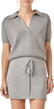 English Factory Johnny Collar Knit Top