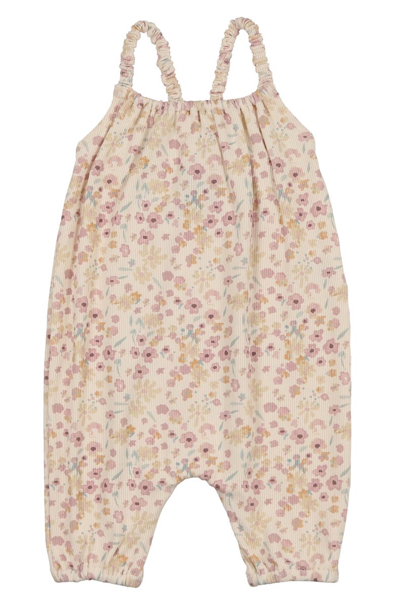 Manière Pretty Garden Romper, Main, color, Beige Girl
