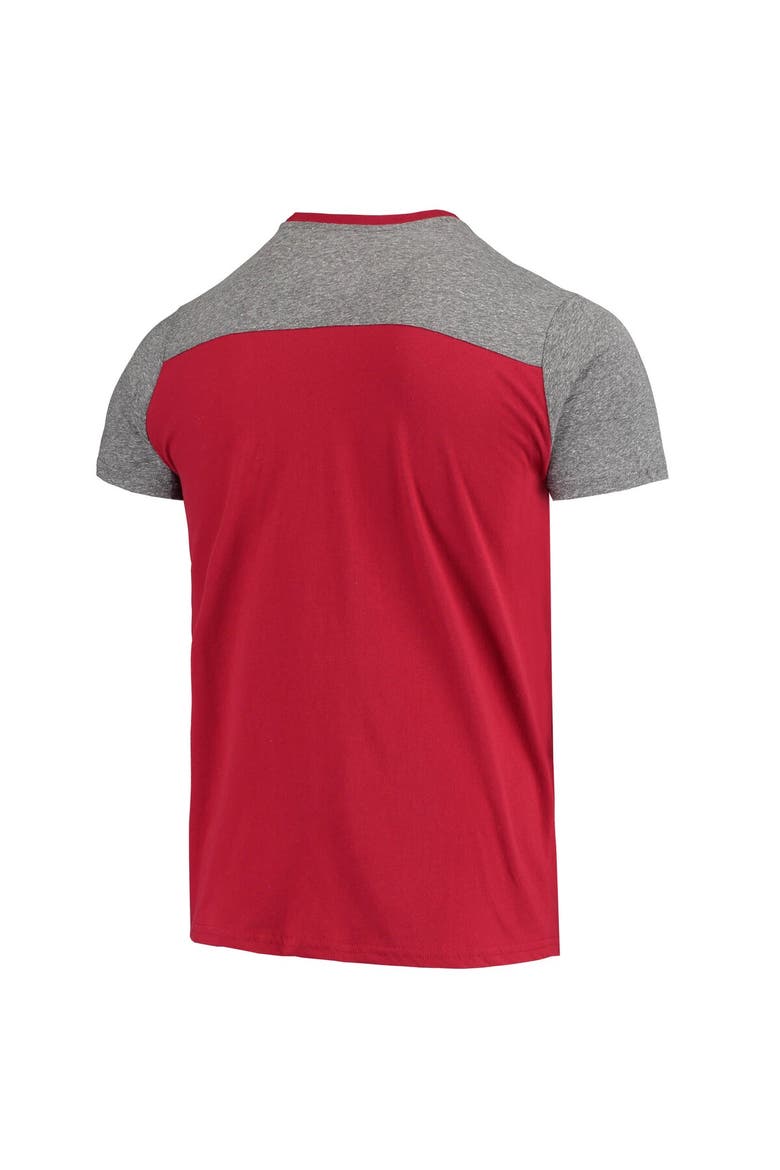 Men's Majestic Threads Cardinal/Gray Arizona Cardinals Field Goal Slub T-Shirt, Alternate, color, Cardinal