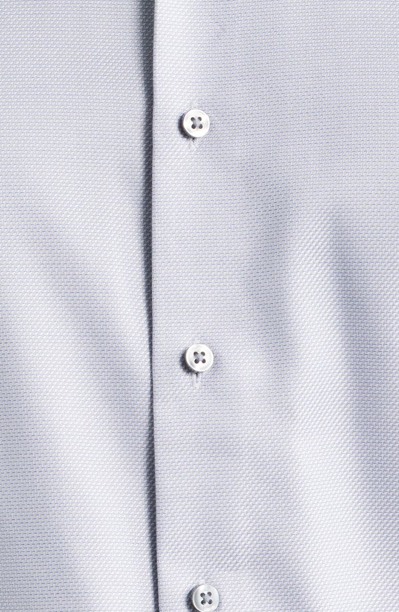 1863 by Eterna Modern Fit Micropattern Non-Iron Cotton Dobby Dress Shirt, Alternate, color, Silver Grey