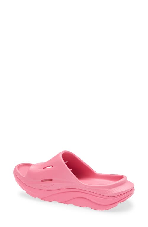 Hoka Gender Inclusive Ora Recovery Slide 3 Sandal In Pink