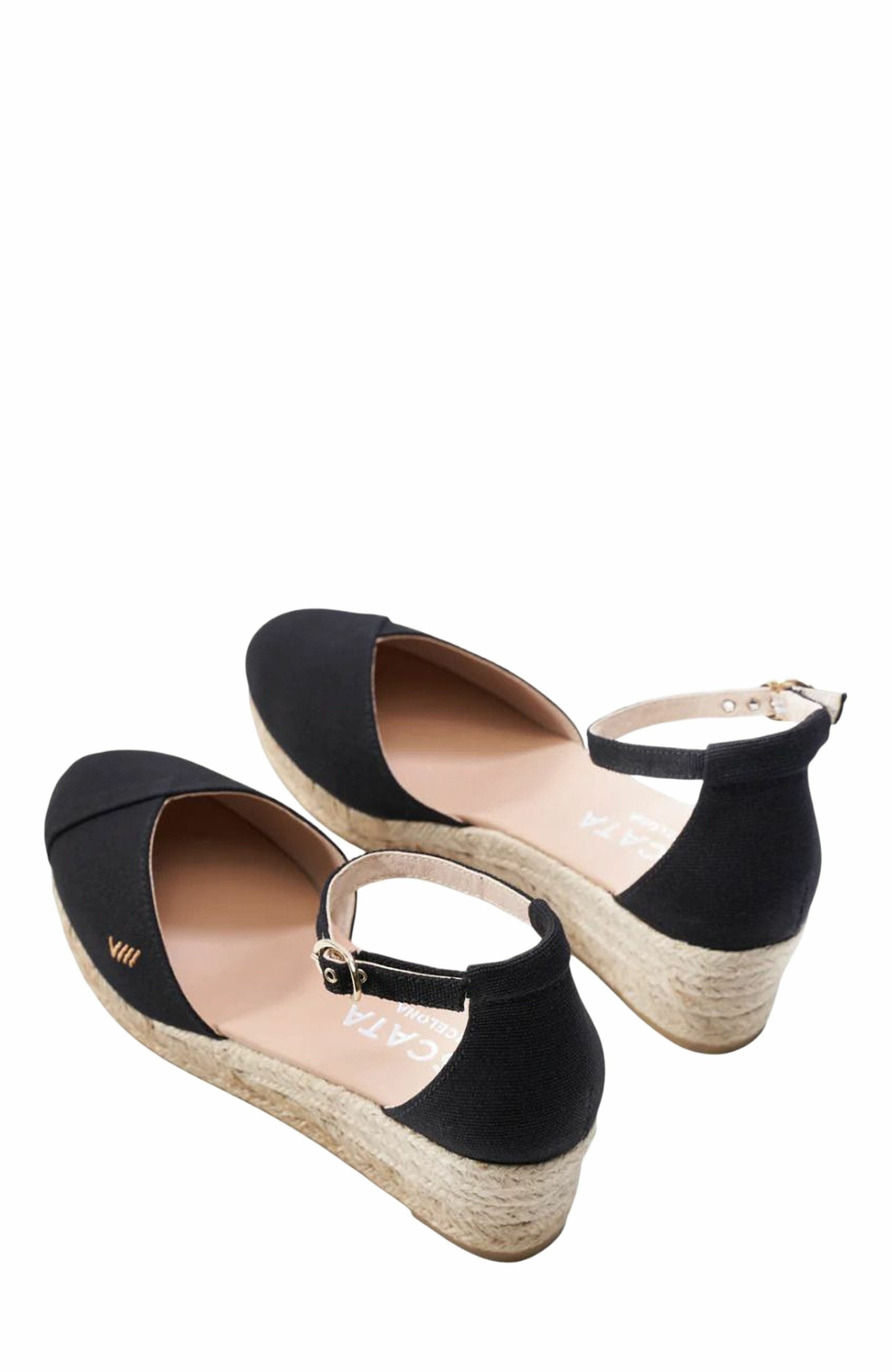 VISCATA Formiga Canvas Espadrille Wedges, Alternate, color, Black