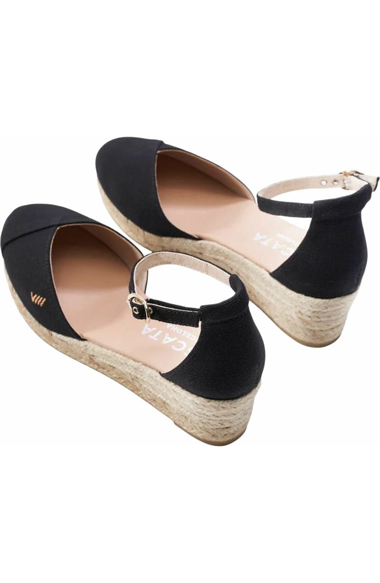 VISCATA Formiga Canvas Espadrille Wedges, Alternate, color, Black