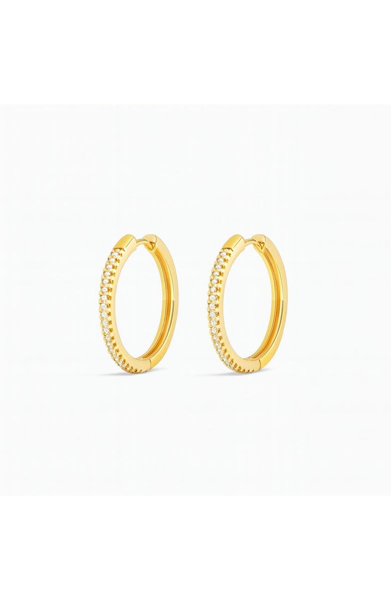 Ivy & Pearl Co. The Luminelle Pavé Hoops, Main, color, Gold