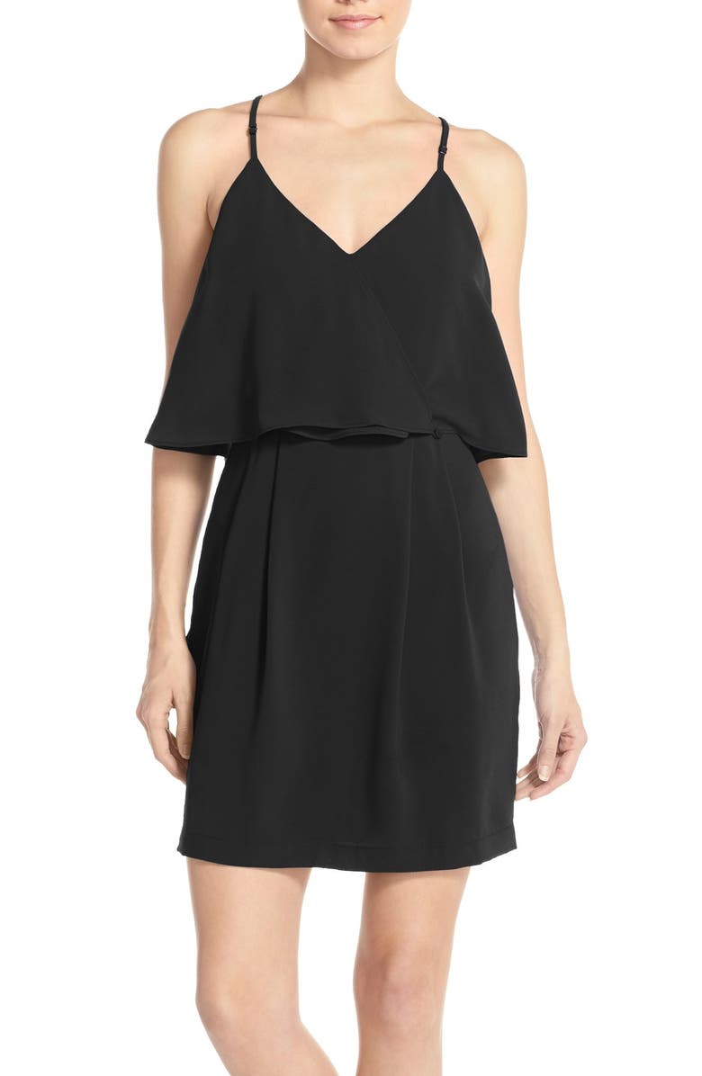 Adelyn Rae Ruffle Crepe Popover Dress, Main, color, 