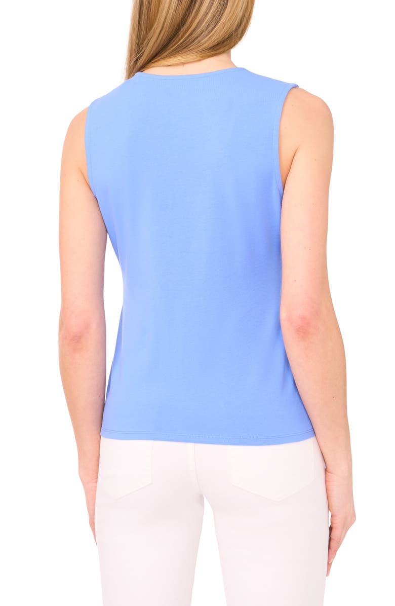Halogen<sup>®</sup> Twist Front Sleeveless Cotton Knit Top, Alternate, color, Ultramarine