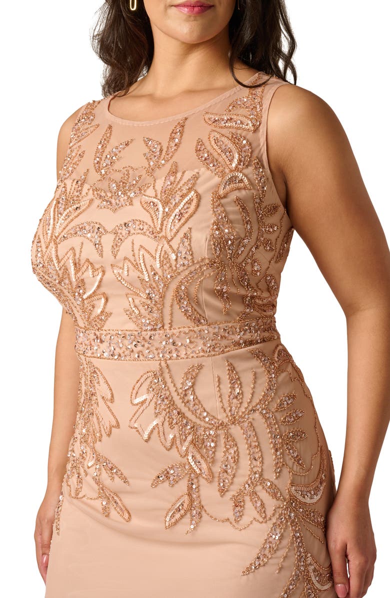 Adrianna Papell Bead Embellished Evening Gown, Alternate, color, 