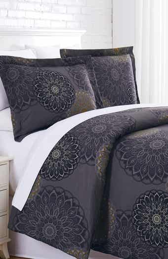 SOUTHSHORE FINE LINENS Midnight Floral Duvet Cover Set
