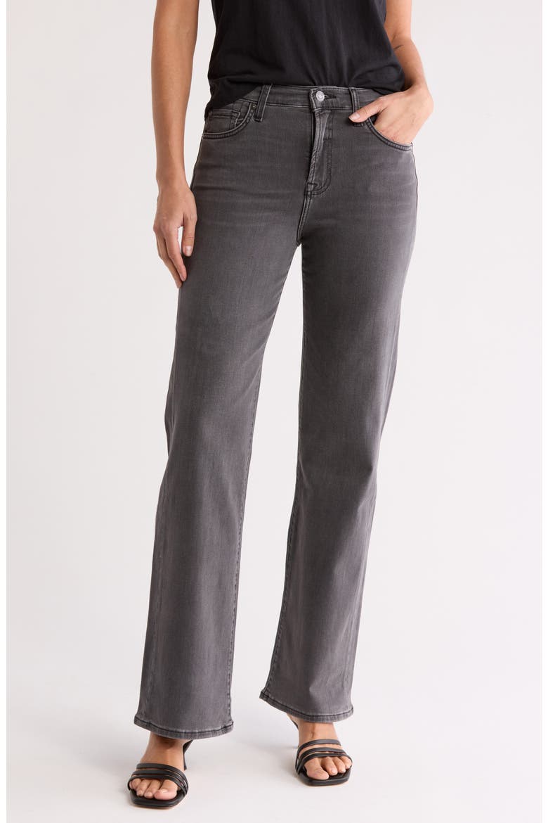 Alexa High Waist Straight Leg Jeans, Main, color, WASHED BLACK