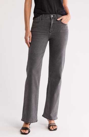 7 For All Mankind Alexa Washed Black Trouser Jean In Washed Black