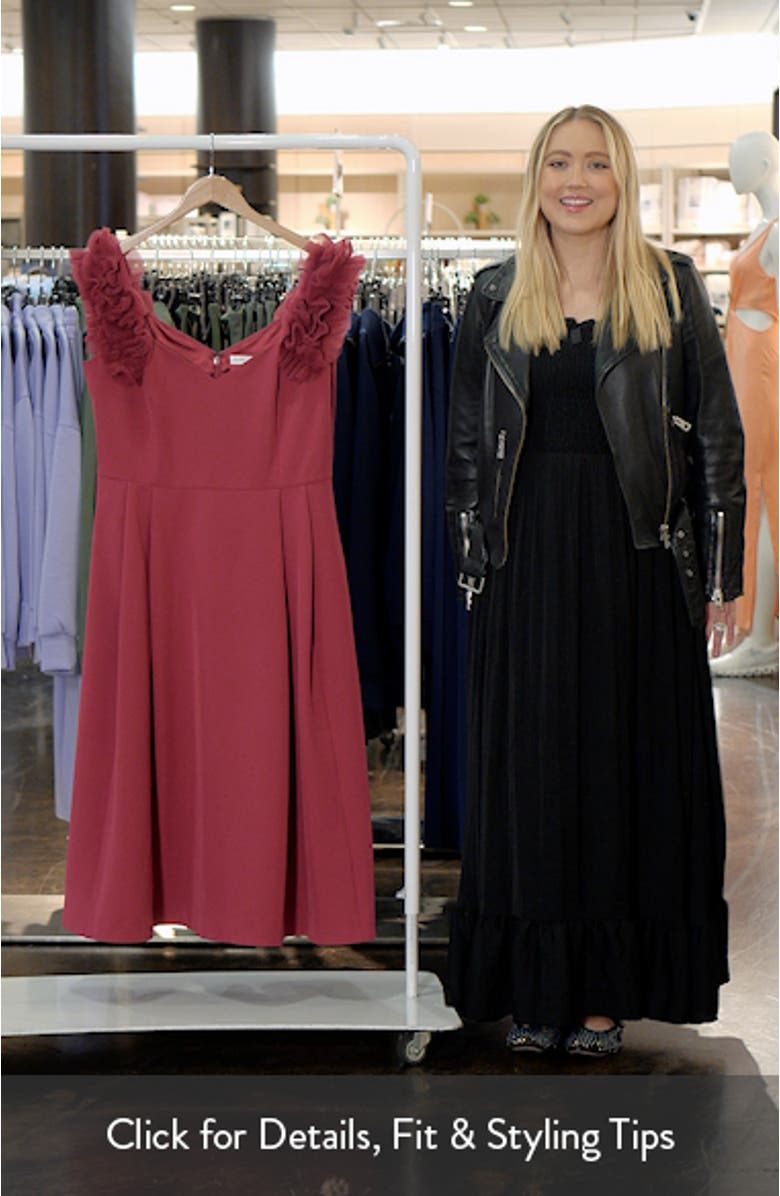 Roselyn Fit & Flare Stretch Crepe Cocktail Dress, sales video thumbnail