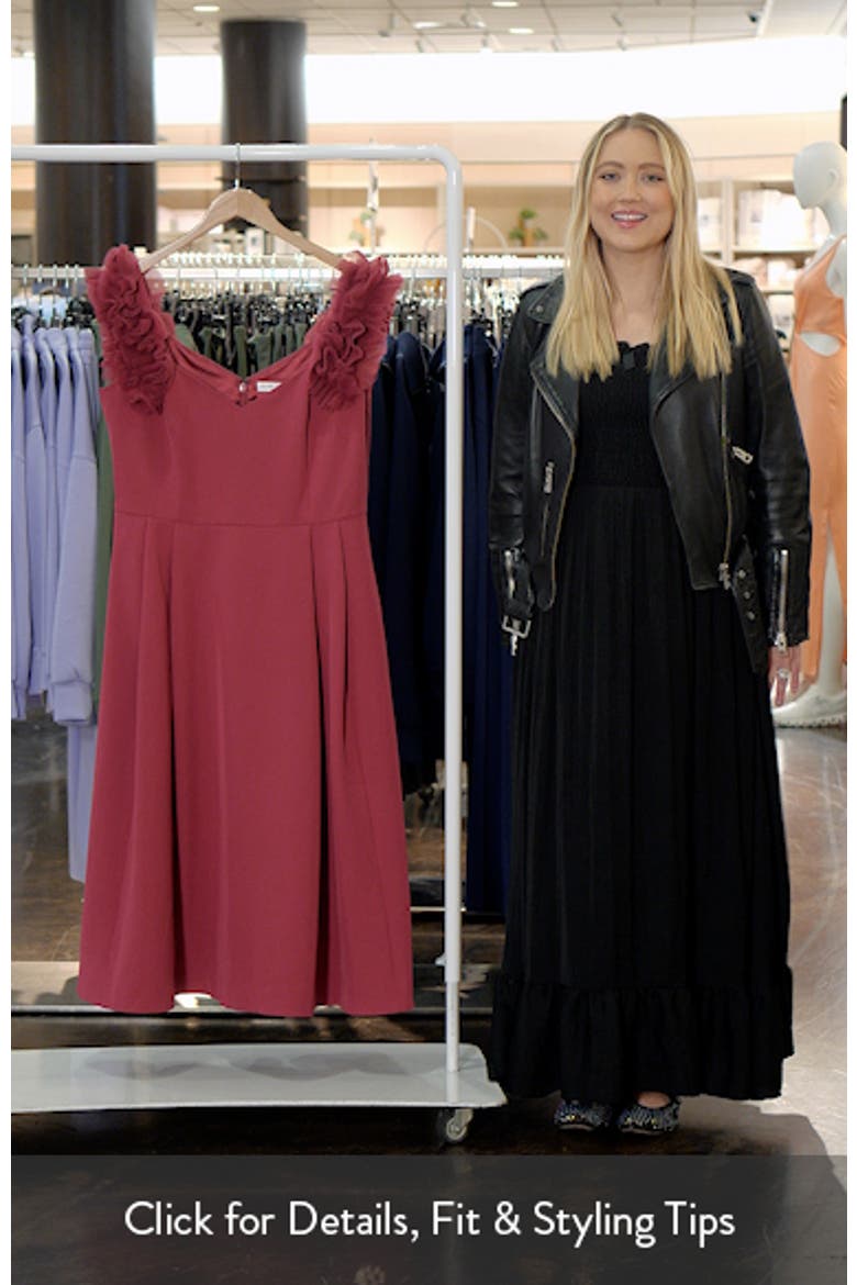Roselyn Fit & Flare Stretch Crepe Cocktail Dress video