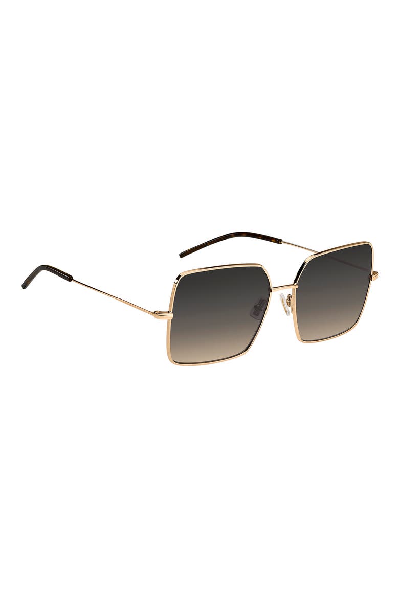 57mm Square Sunglasses, Alternate, color, GOLD COPPER