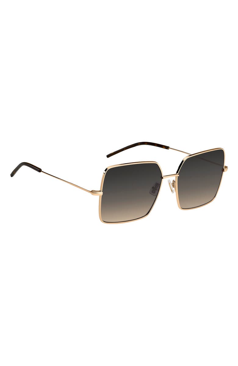 BOSS 57mm Square Sunglasses, Alternate, color, Gold Copper