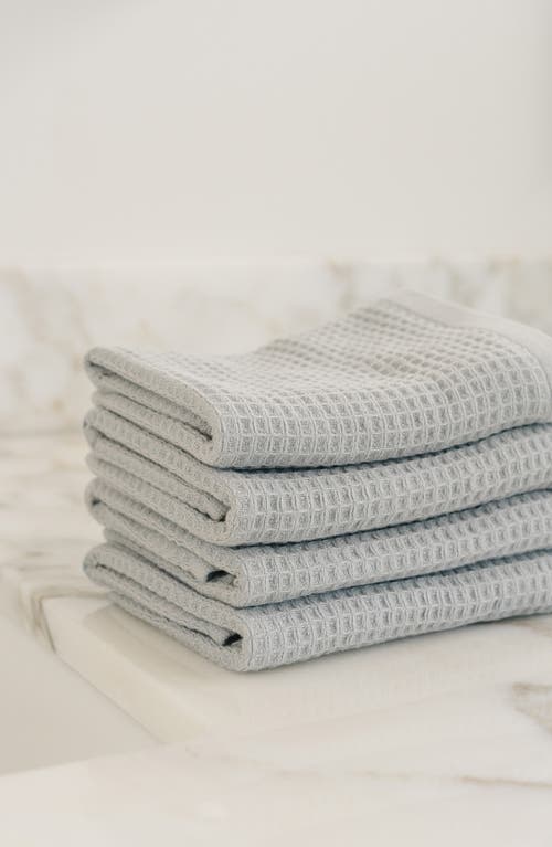 Cozy Earth 4-pack Waffle Washcloths In Gray
