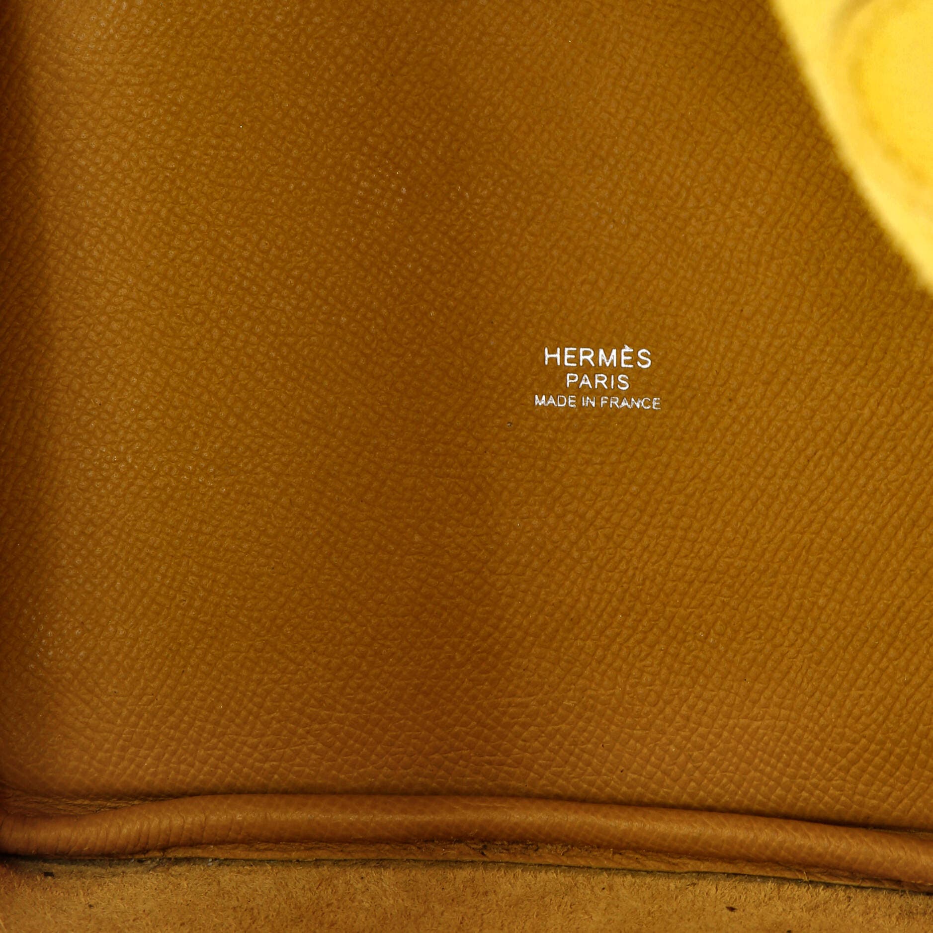 Pre-Owned Hermes Picotin Lock Bag Tressage Epsom PM, Alternate, color, Jaune Ambre/Brique/Blanc