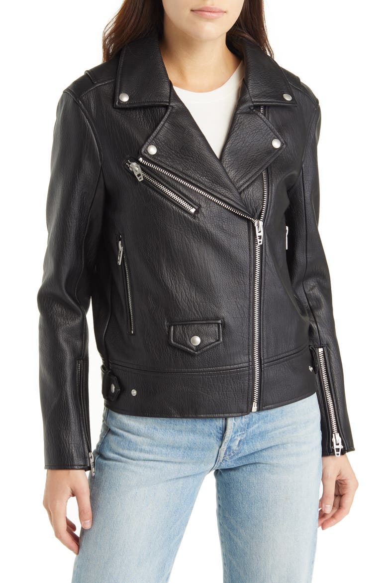 Faux Leather Moto Jacket, Alternate, color, OPEN SECRET