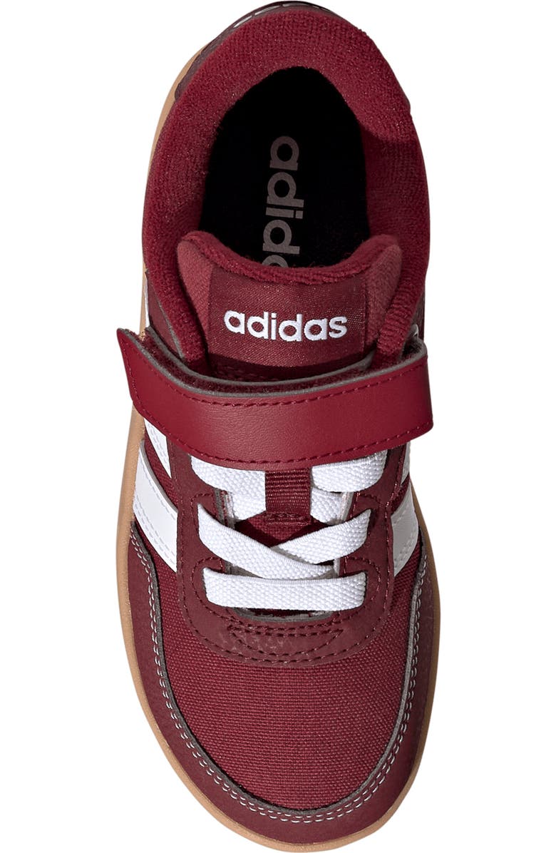 adidas Kids' Breakbase Elastic Lace Sneaker, Alternate, color, Burgundy/ White/ Shadow Red