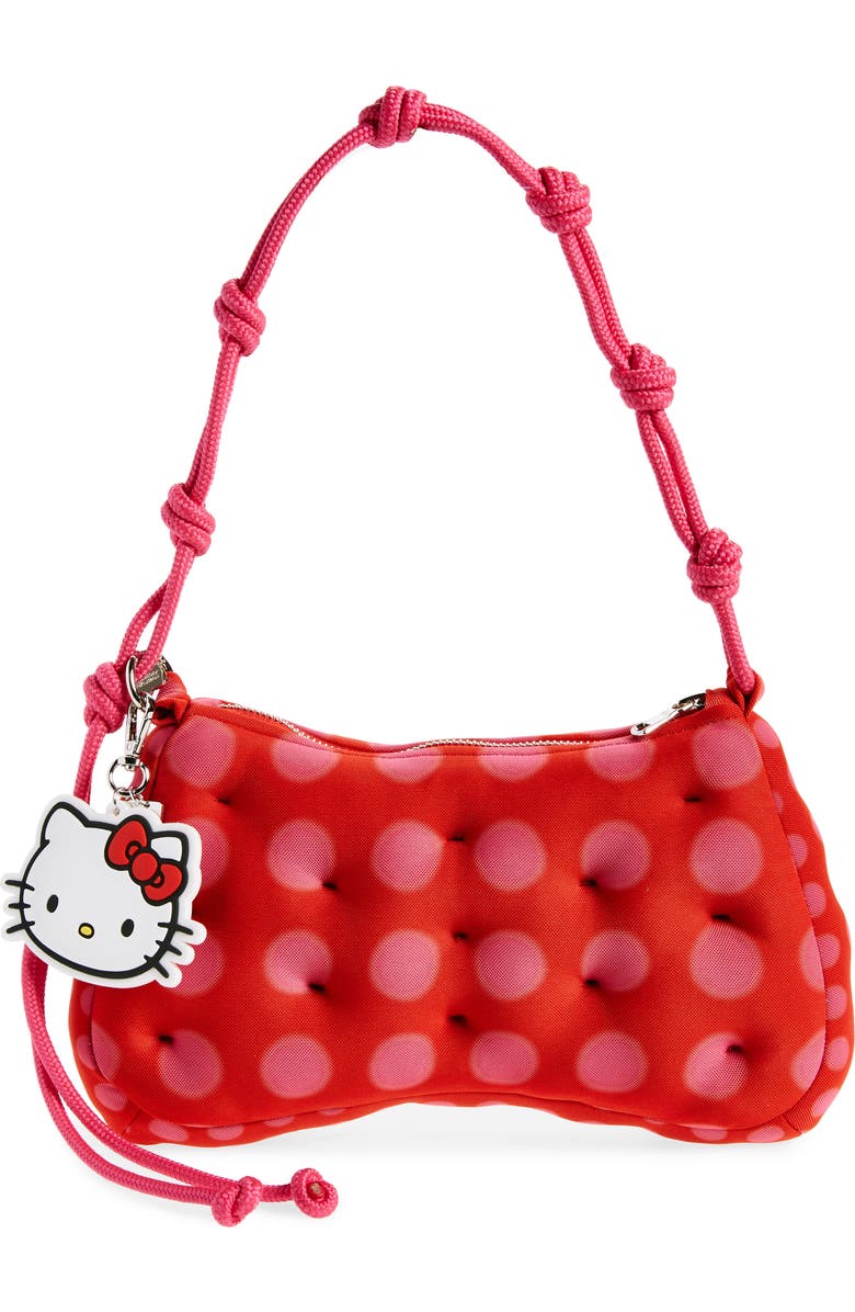 Marshall Columbia x Sanrio Hello Kitty<sup>®</sup> Plush Mesh Top Handle Bag, Main, color, Pink/ Red