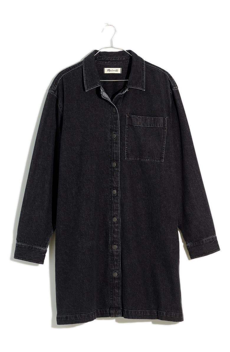 Madewell Oversize Denim Shirtdress, Alternate, color, 
