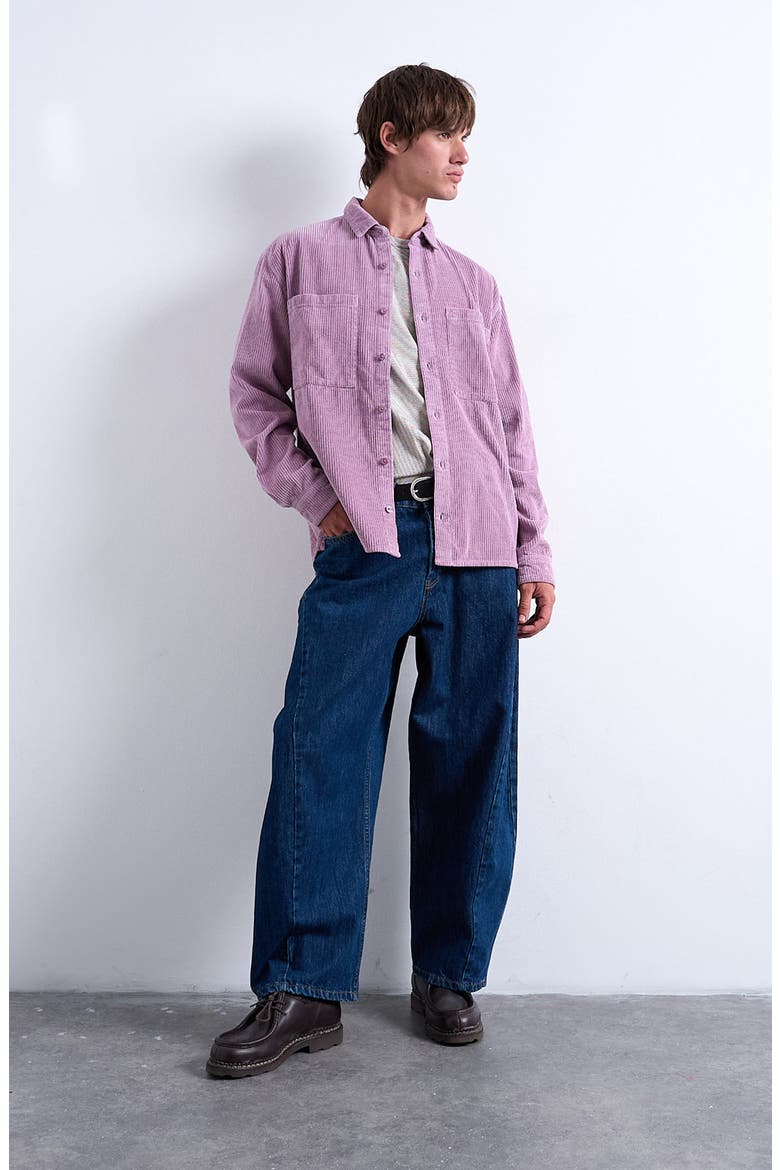 Regular Fit Corduroy Button-Up Shirt, Alternate, color, LILAC