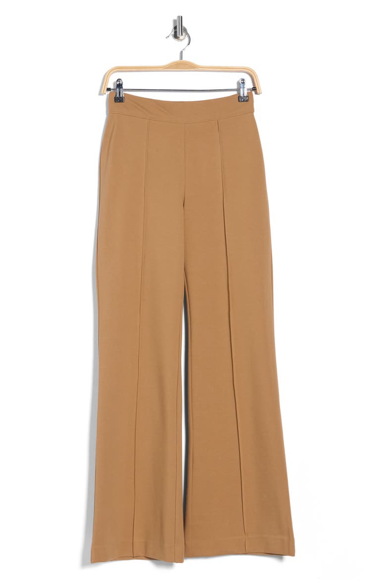Front Seam Straight Leg Ponte Pants, Alternate, color, TRUFFLE