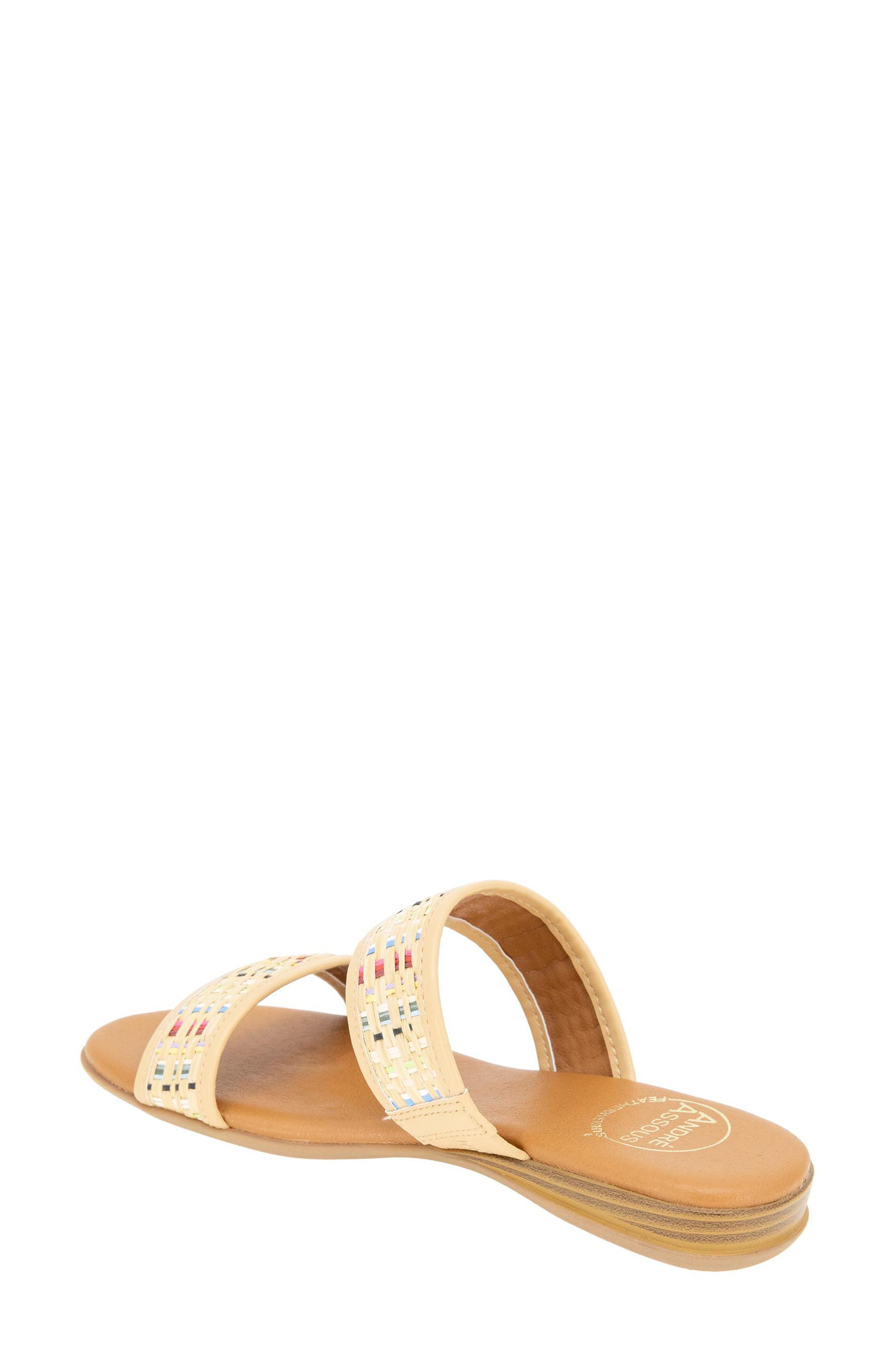 André Assous Nabila Slide Sandal, Alternate, color, Natural Multi