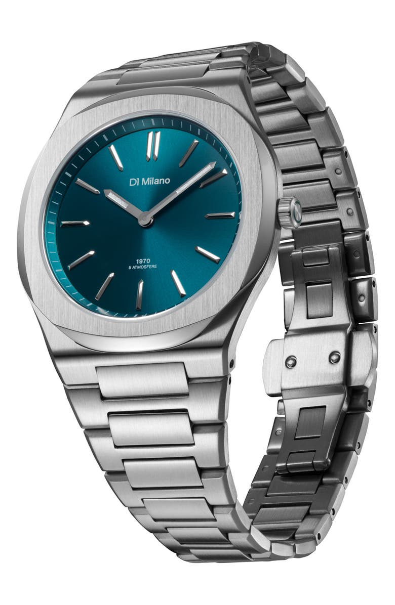 D1 Milano Ultra Thin Bracelet Watch, 39mm, Alternate, color, Green