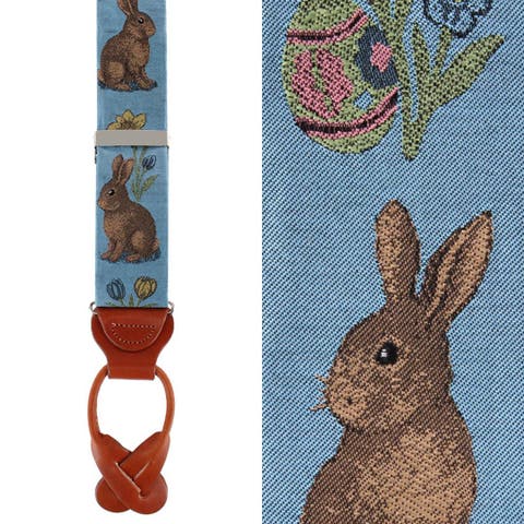 Harvey's Easter Sunday Silk Button End Suspenders (Braces)