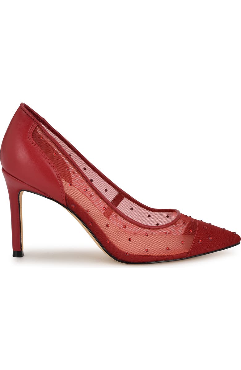 Nine West Exxtra Pointed Toe Pump, Alternate, color, Red Mesh